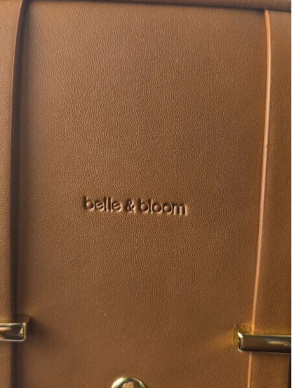 Belle & Bloom Camila Leather Backpack – Tan/Brown Gold Hardware Excellent